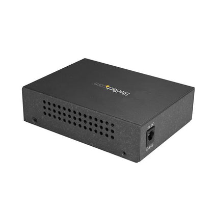 StarTech.com Multi-Mode (MM) SC Fiber Media Converter for 10/100/1000 Networks, Standalone Gigabit Ethernet to SC Fiber Converter, 850nm, 550m - TAA Networking