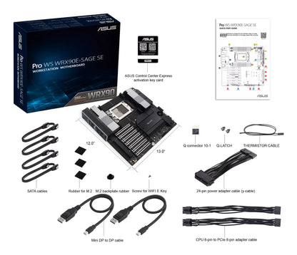 ASUS PRO WS WRX90E-SAGE SE AMD WRX90 Socket sTR5 EEB Motherboard