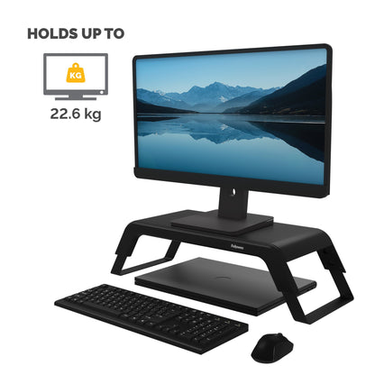 Fellowes Computer Monitor Stand with 3 Height Adjustments - Hana LT Monitor Riser Mount