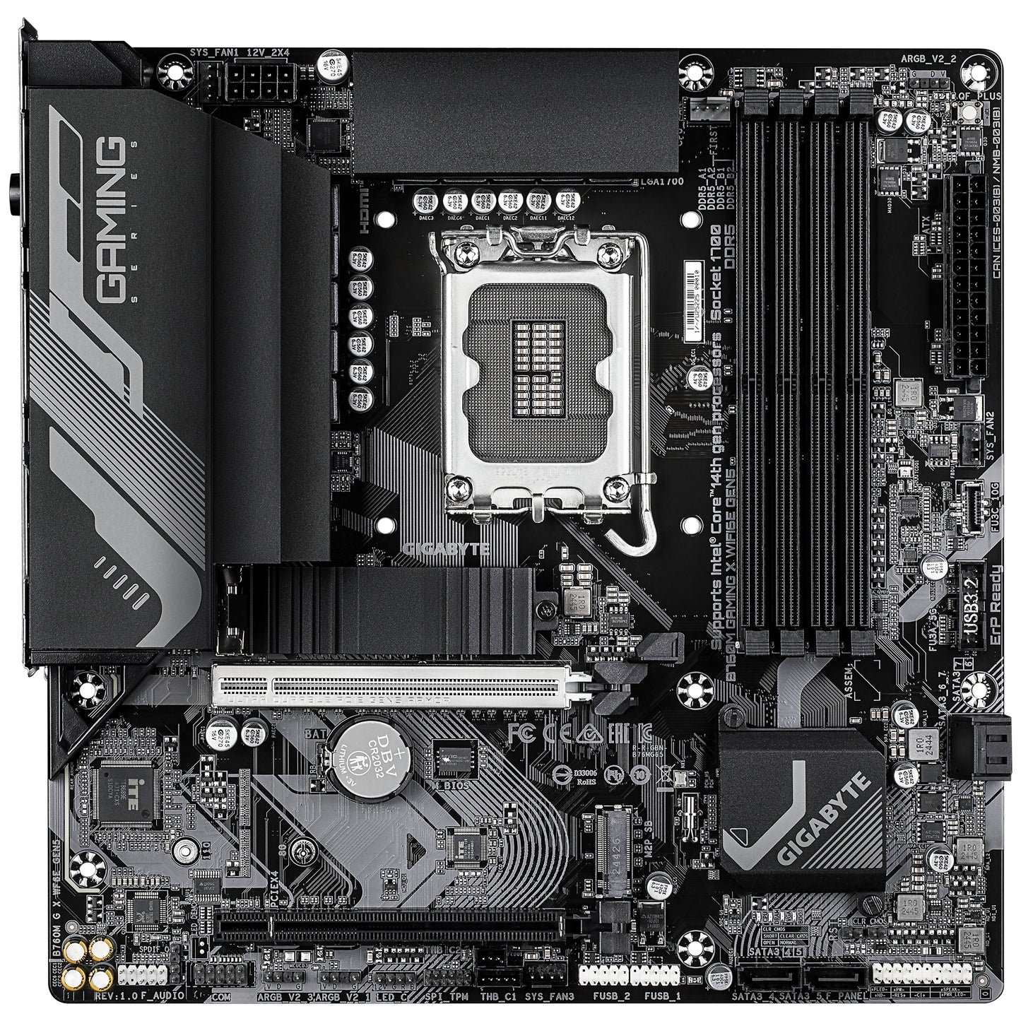 Gigabyte B760M GAMING X WIFI6E GEN5 Motherboard - Supports 14th Gen. Intel Core