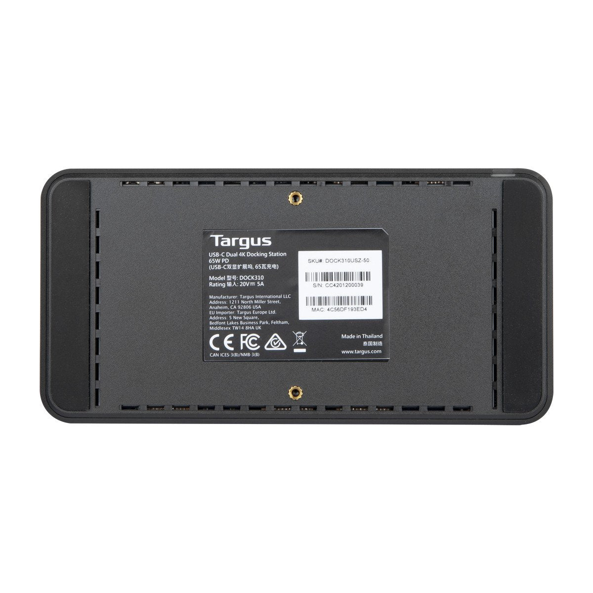 Targus DOCK310EUZ USB-C Docking Station 65W