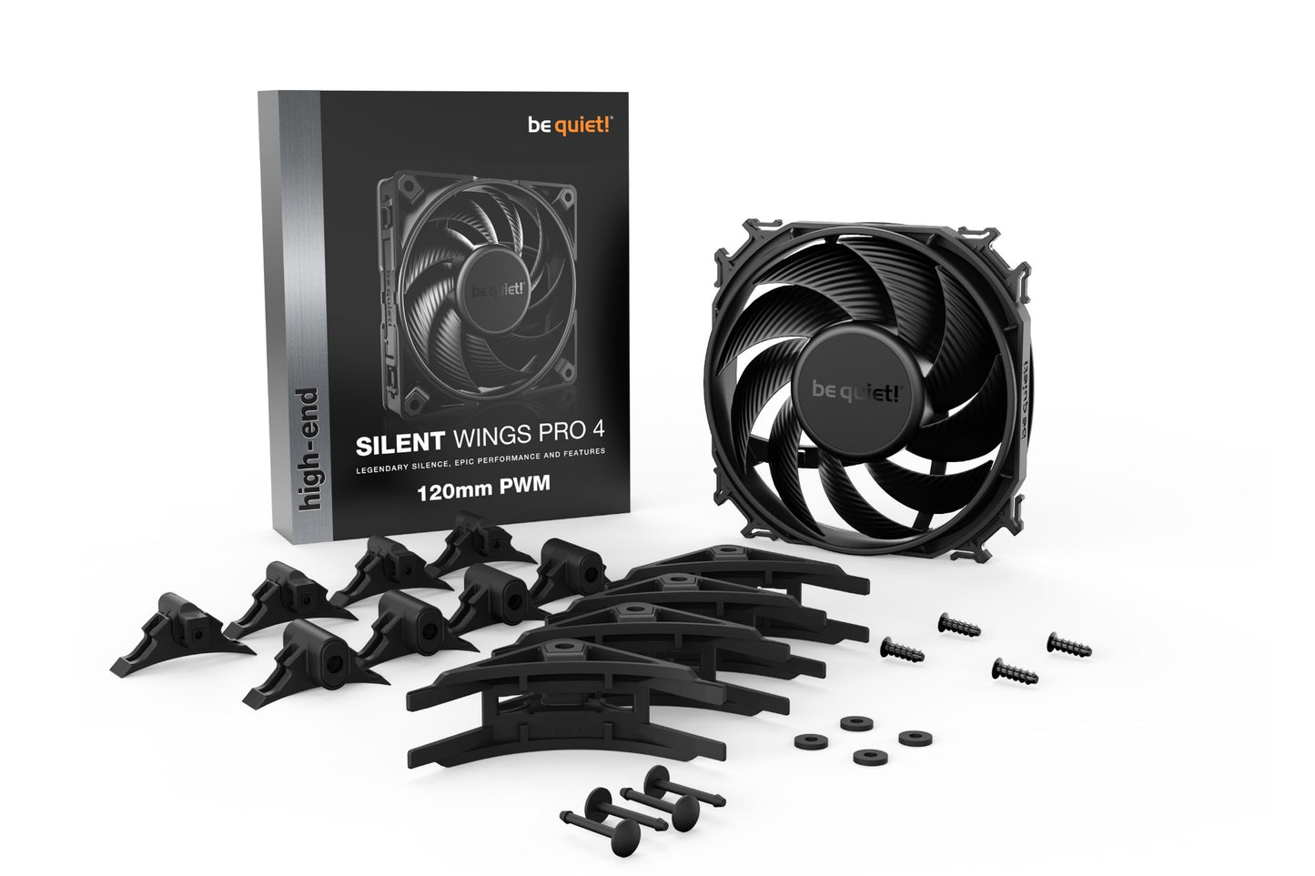 be quiet! SILENT WINGS PRO 4 | 120mm PWM Computer case Fan 12 cm Black 1 pc(s) Cooling