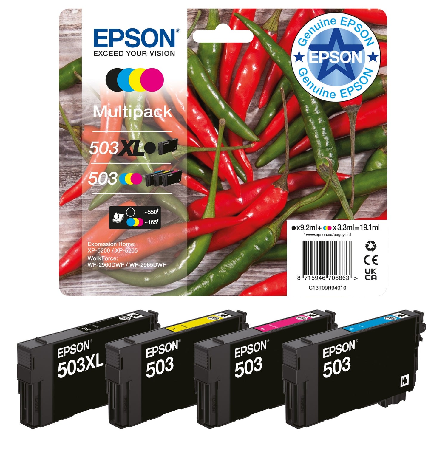 Epson C13T09R94010/503XL/503 Ink Cartridge (Epson XP-5200)