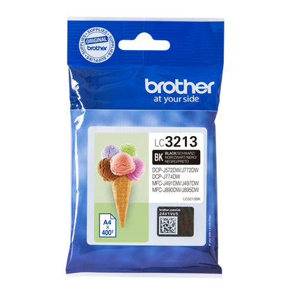 Brother LC-3213BK Black Ink Cartridge (400 pages, Brother DCP-J 772)