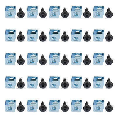 StarTech.com 50-Pack 10-32 19mm Screws and Square Hole Clip Nuts for 19" or 10" Rack
