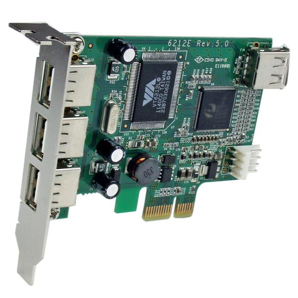 StarTech.com 4 Port PCI Express Low Profile High Speed USB Card Hub
