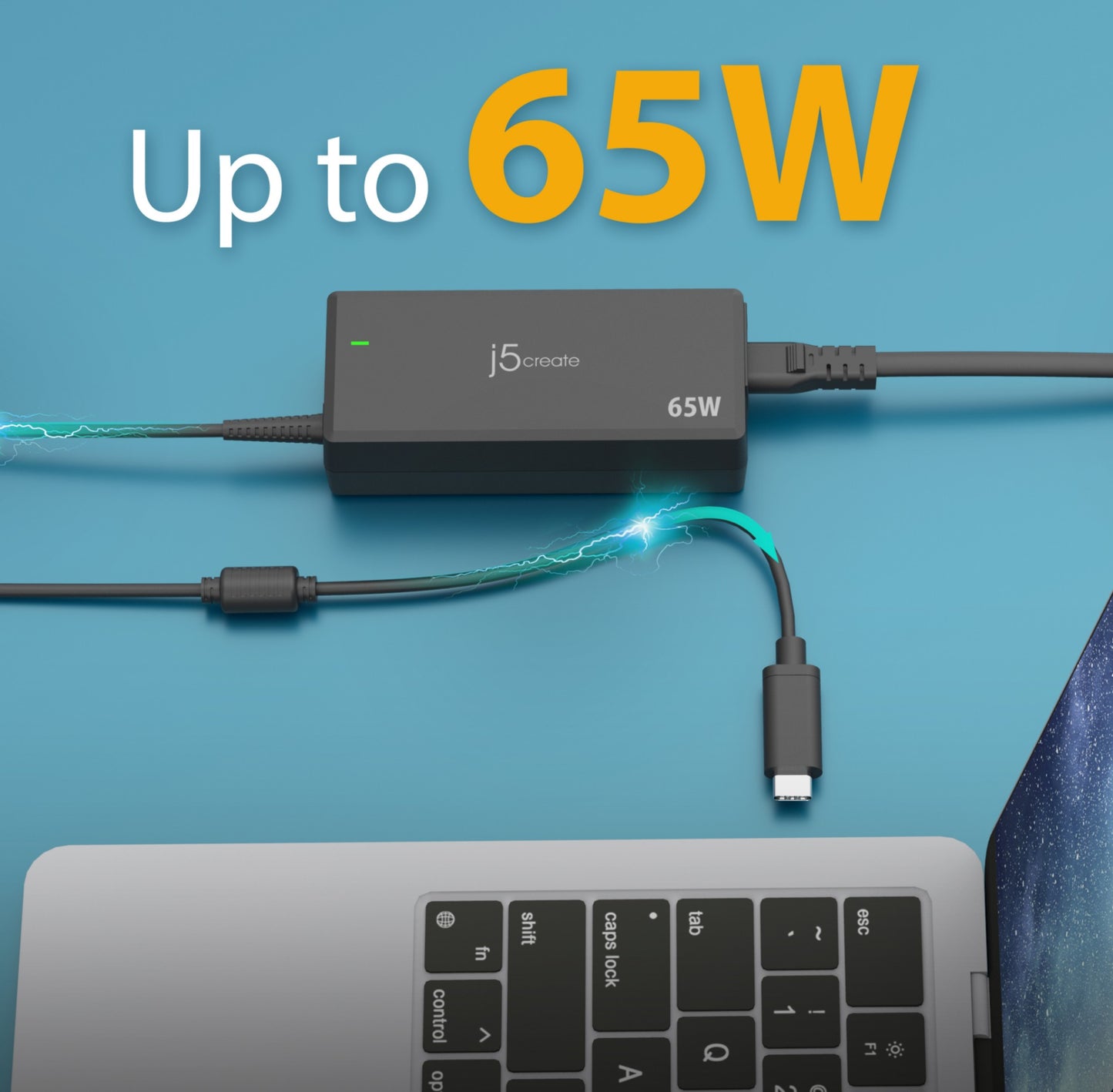 j5create JUP1265 65W PD USB-C® Power Adapter - EU Charger