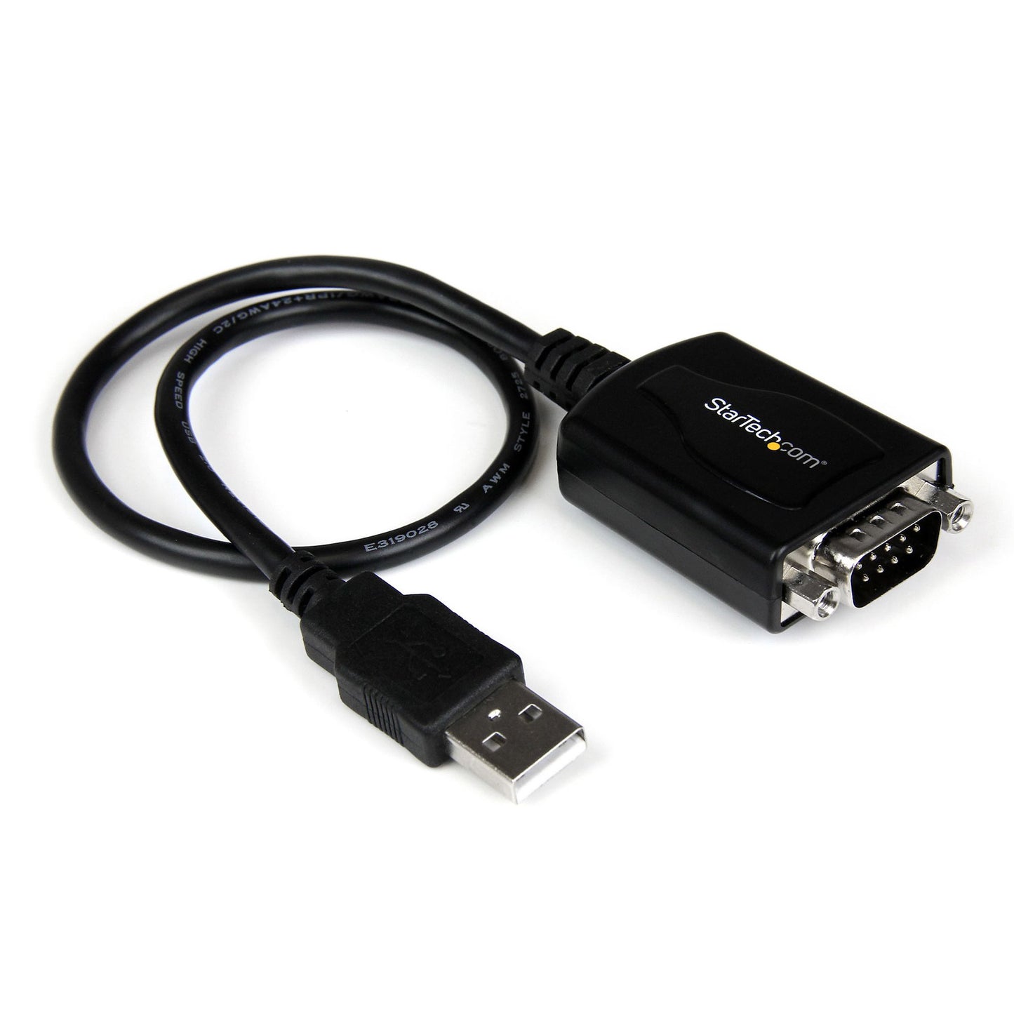 StarTech.com 1 ft USB to RS232 Serial DB9 Adapter Cable with COM Retention - TAA Hub