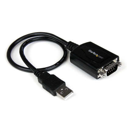 StarTech.com 1 ft USB to RS232 Serial DB9 Adapter Cable with COM Retention - TAA Hub
