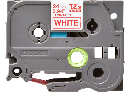 Brother TZE-252 DirectLabel red on white Laminat 24mm x 8m for Brother P-Touch TZ Labels