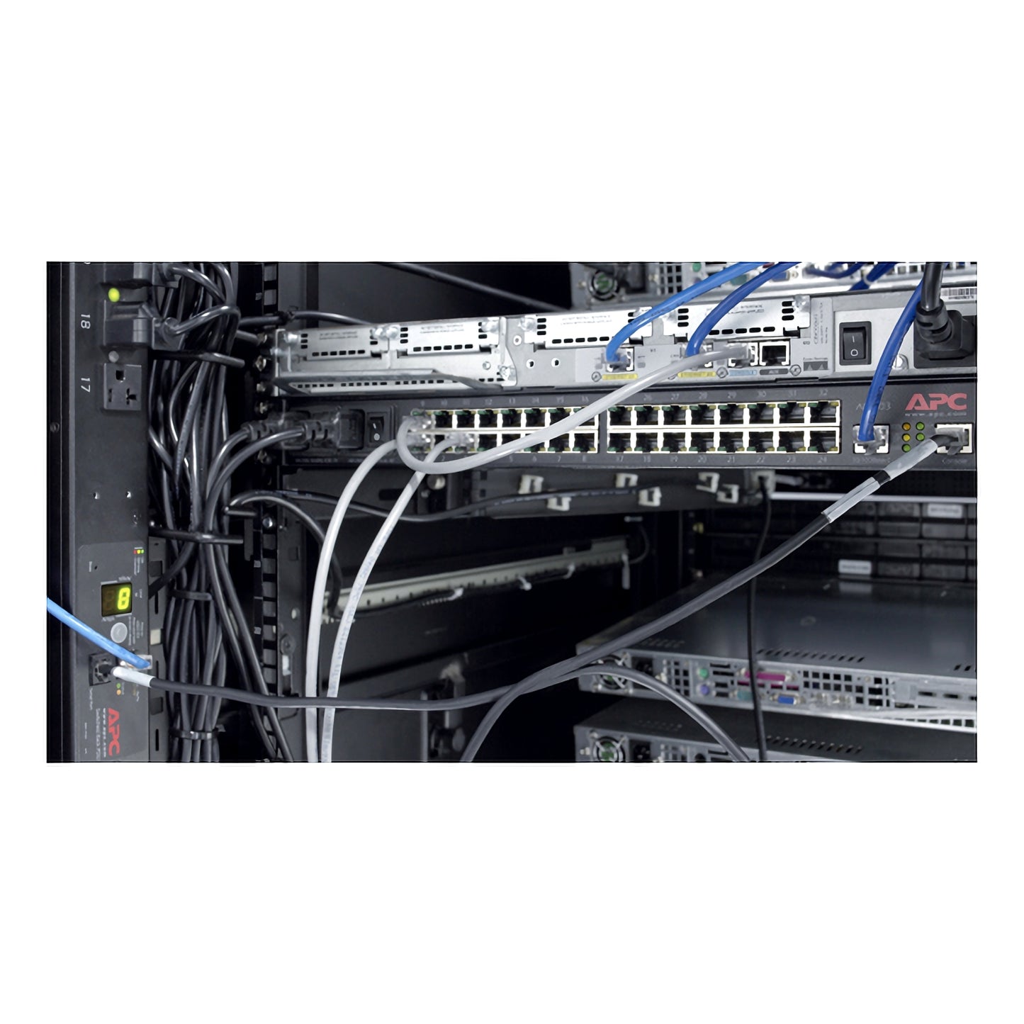 APC NetShelter Cable Management, Vertical Cable Manager, Cable Rings, Set of 8 Rack