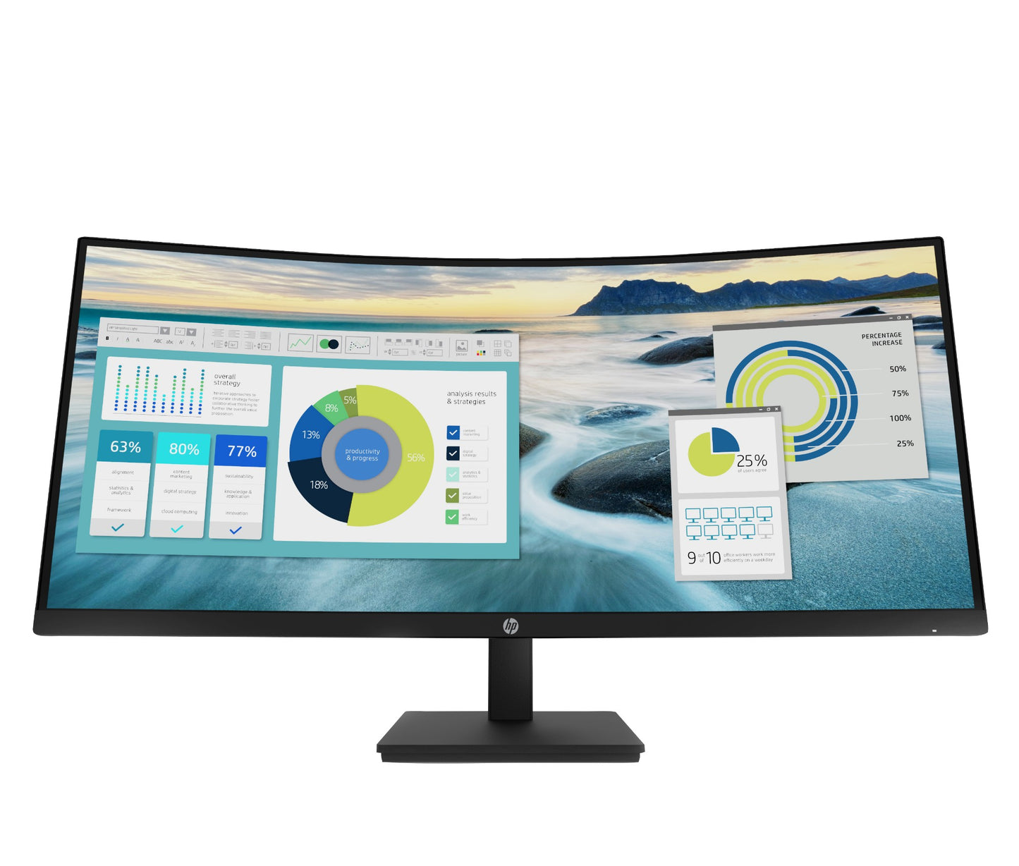 HP P34hc G4 34" UWQHD VA Curved Monitor