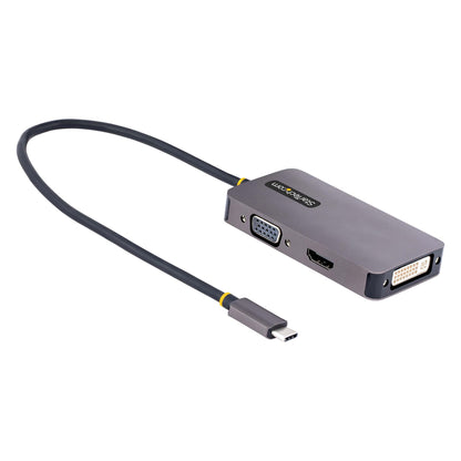 StarTech.com USB C Video Adapter, USB C to HDMI DVI VGA Adapter, Up to 4K 60Hz Hub