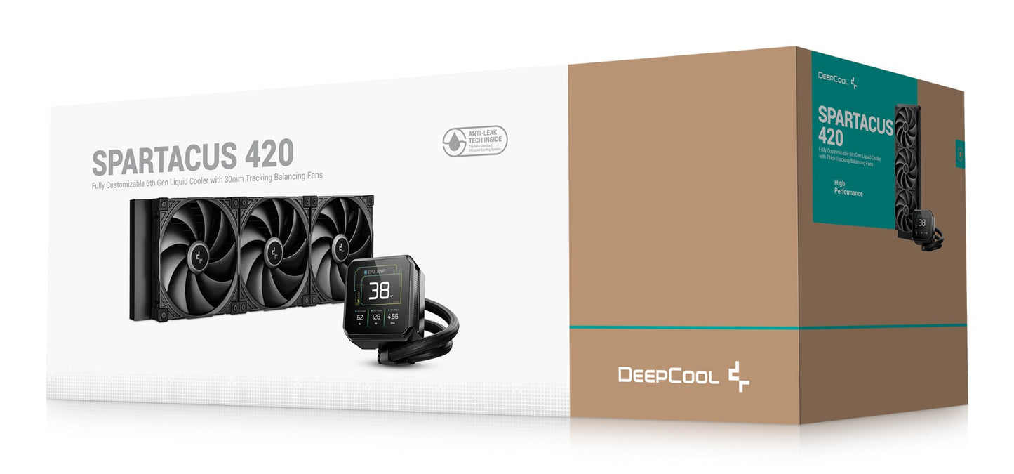 DeepCool Spartacus 420 Processor Liquid cooling kit 14 cm Black