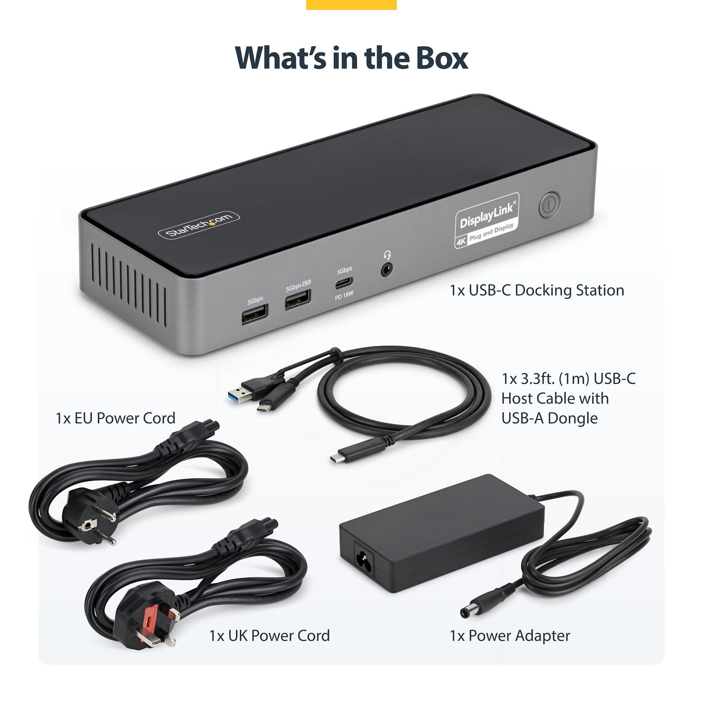 StarTech.com Triple-Monitor USB-C Docking Station 140W