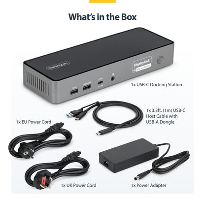 StarTech.com Triple-Monitor USB-C Docking Station 140W