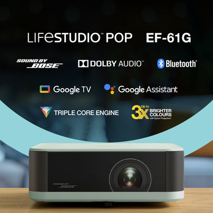 Epson Home Cinema Lifestudio Pop — EF-61G Ice Green Projector