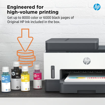 HP Smart Tank 7305 Wireless All-in-One Color Printer, Two-sided printing; Copier