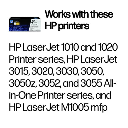 HP Q2612A/12A Black Toner Cartridge (2K pages, Canon LBP-3000)