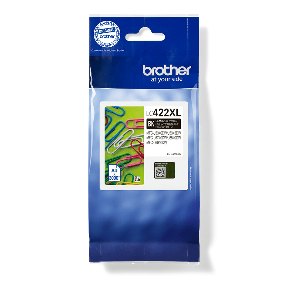 Brother LC-422XLBK Black Ink Cartridge (3K pages, Brother MFC-J 5340)