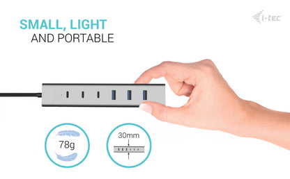 i-tec USB-C/USB-A Charging Metal HUB 7 port