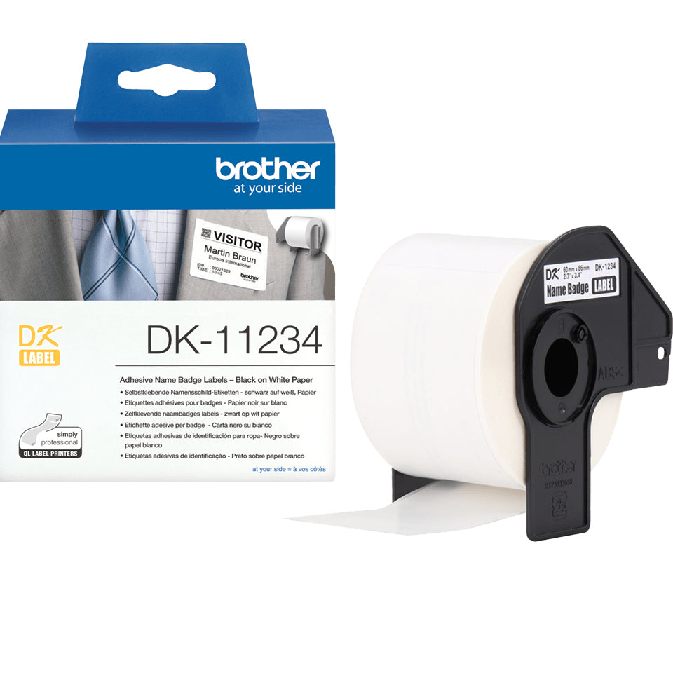 Brother DK-11234 DirectLabel Etikettes white 60mm x 86m 260 pcs for Brother P-Touch Labels