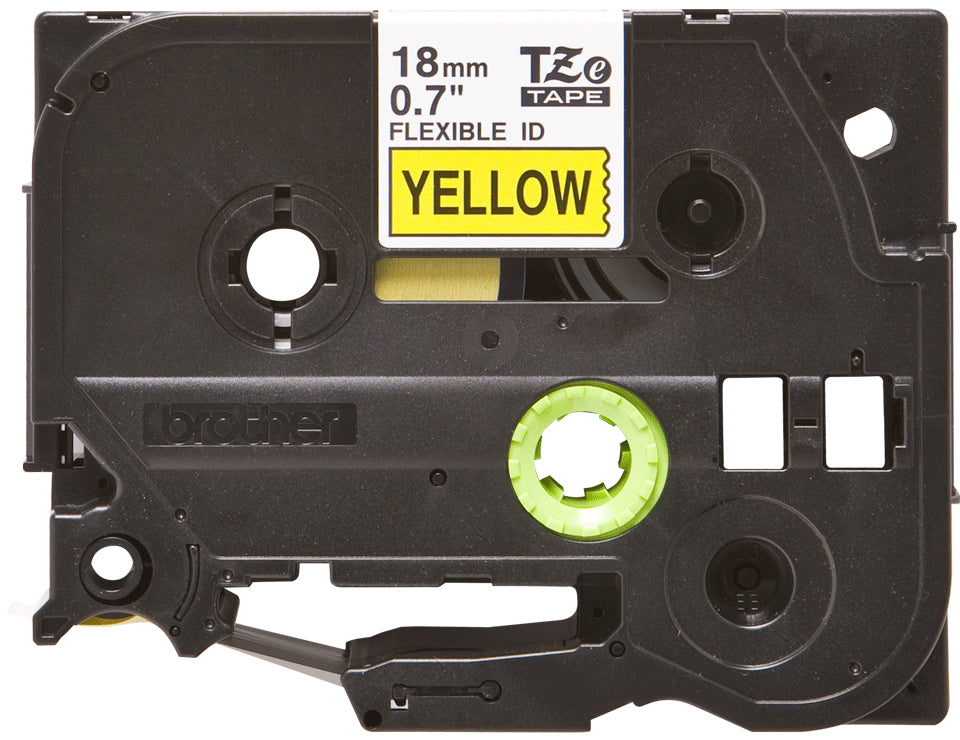 Brother TZE-FX641 DirectLabel black on yellow Laminat 18mm x 8m for Brother P-Touch Labels