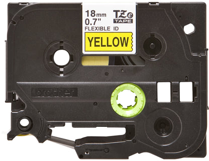 Brother TZE-FX641 DirectLabel black on yellow Laminat 18mm x 8m for Brother P-Touch Labels