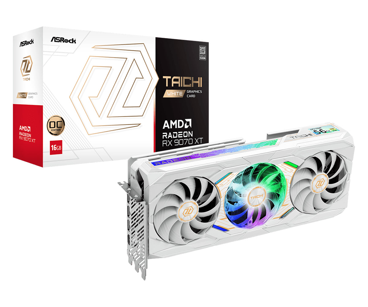 Asrock Taichi Radeon RX 9070 XT White 16GB OC AMD GDDR6 Hub