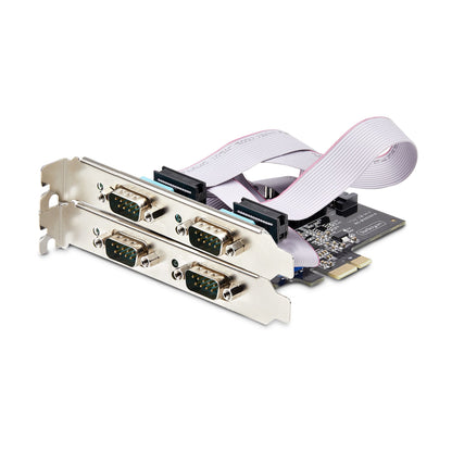 StarTech.com 4-Port Serial PCIe Card, Quad-Port PCI Express to RS232/RS422/RS485 Hub
