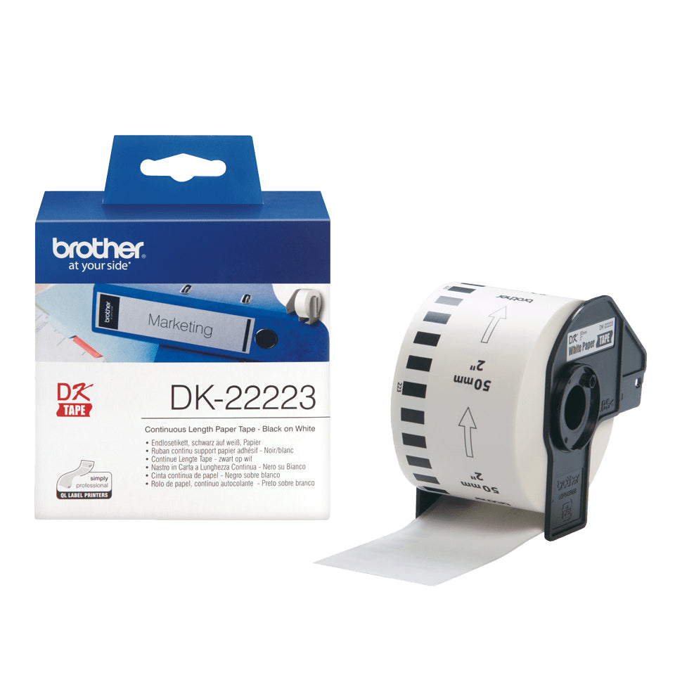 Brother DK-22223 DirectLabel Etikettes white 50mm x 30,48m for Brother P-Touch Labels