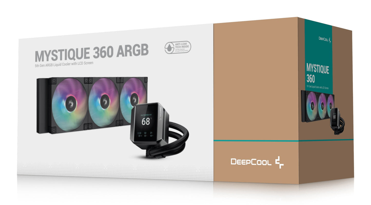 DeepCool MYSTIQUE 360 ARGB Processor All-in-one liquid cooler 12 cm Black 1 pc(s) Cooling