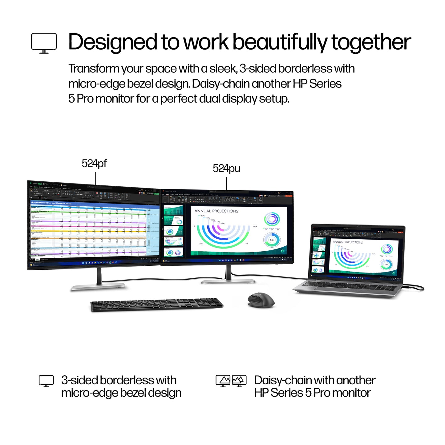 HP Series 5 Pro 524pu 23.8" Full HD IPS 100Hz Monitor