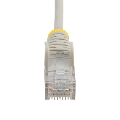 StarTech.com 15m Gray Slim CAT6 Ethernet Cable, Snagless, 100W PoE, UTP, LSZH, 28AWG