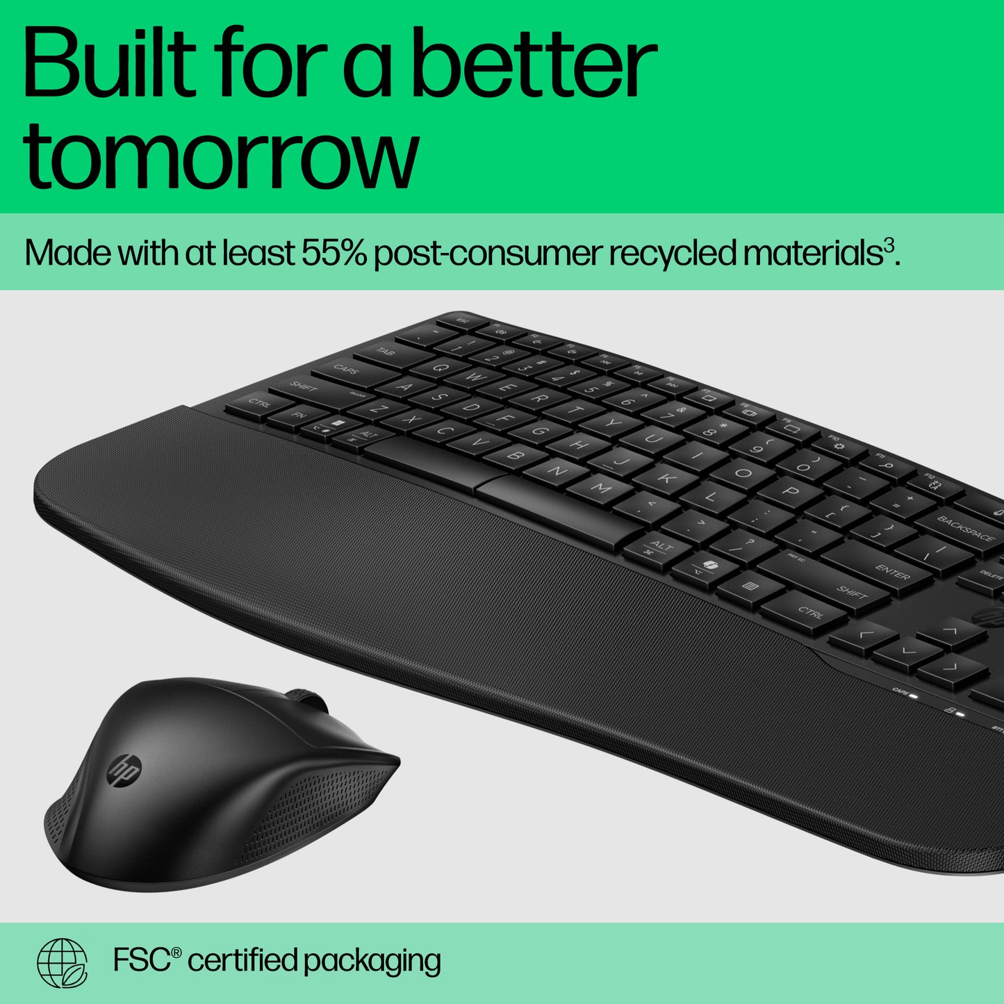 HP 680 Comfort Dual-Mode Wireless Keyboard & Mouse Combo ()