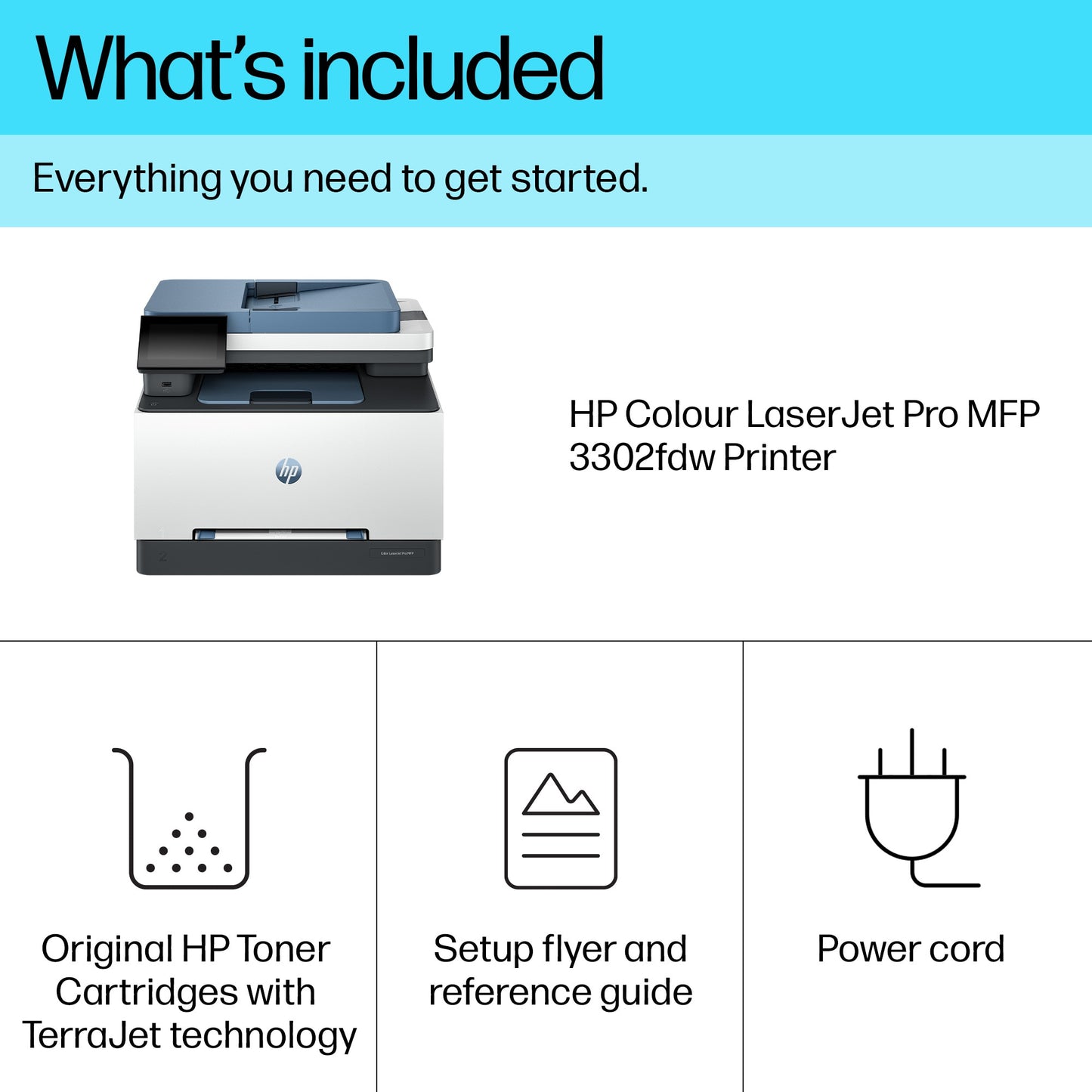 HP Color LaserJet Pro MFP 3302fdw Printer