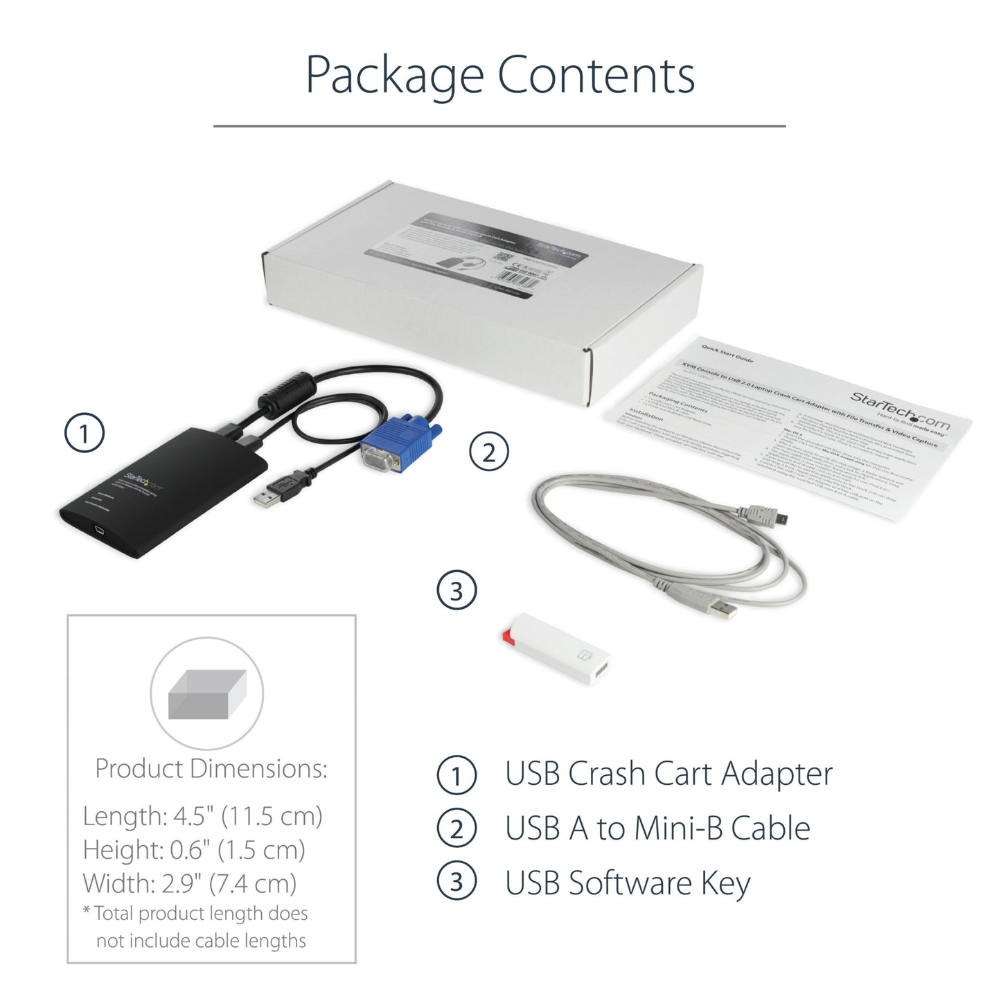 StarTech.com USB Crash Cart Adapter with File Transfer & Video Capture - TAA KVM Switch
