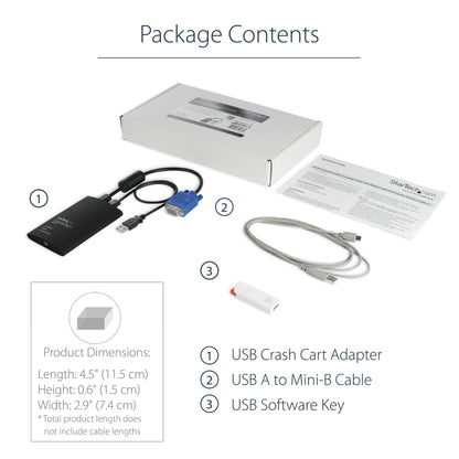 StarTech.com USB Crash Cart Adapter with File Transfer & Video Capture - TAA KVM Switch
