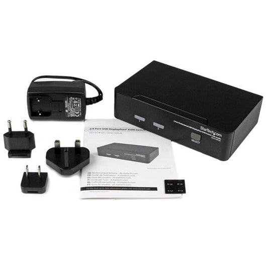 StarTech.com 2 Port Professional USB DisplayPort KVM Switch with Audio - TAA