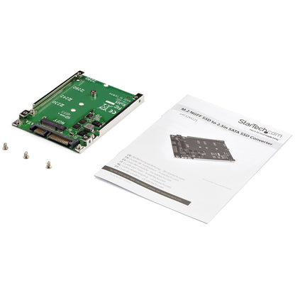 StarTech.com M.2 SATA SSD to 2.5in SATA Adapter, M.2 NGFF to SATA Converter Hub