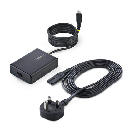 StarTech.com 100W USB-C Laptop Charger with 1.5m Tethered USB-C Cable, Power Adapter