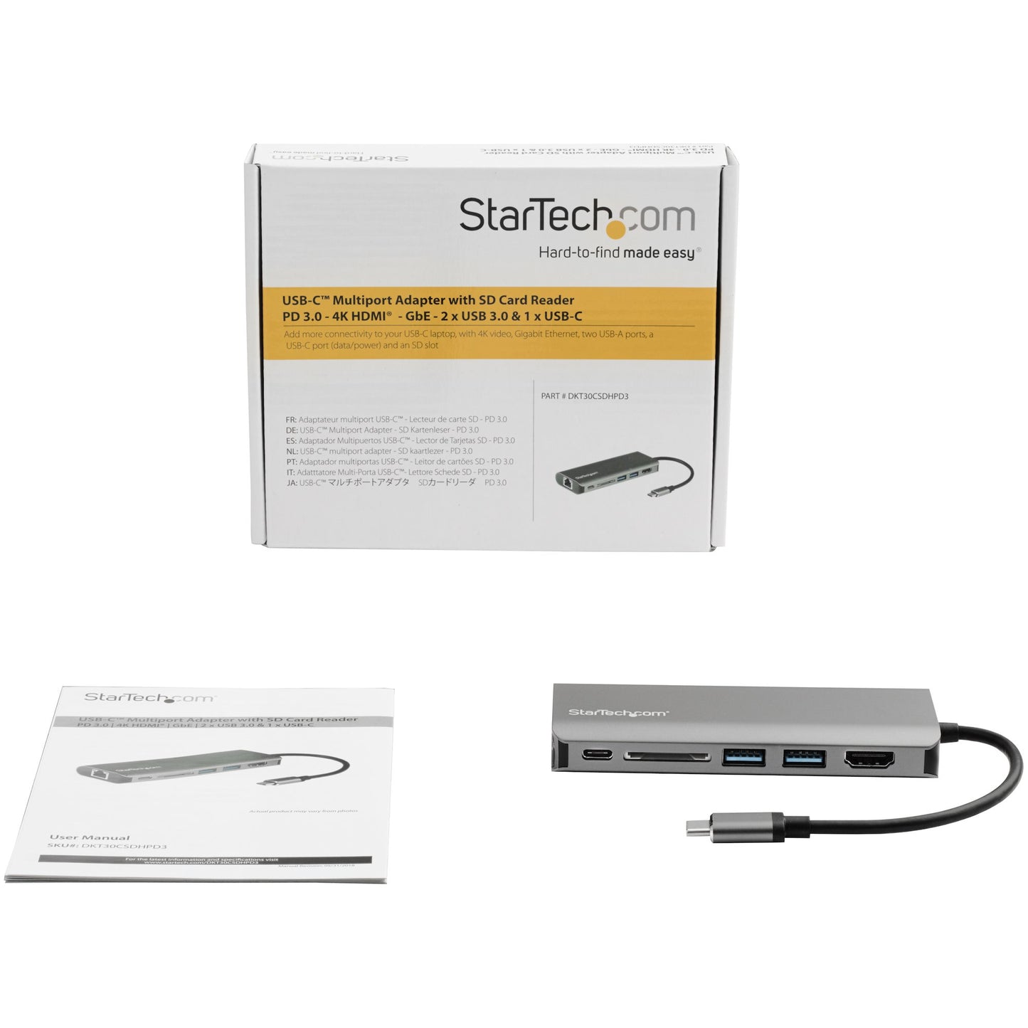 StarTech.com Multiport Adapter Travel Thunderbolt 3 Docking Station