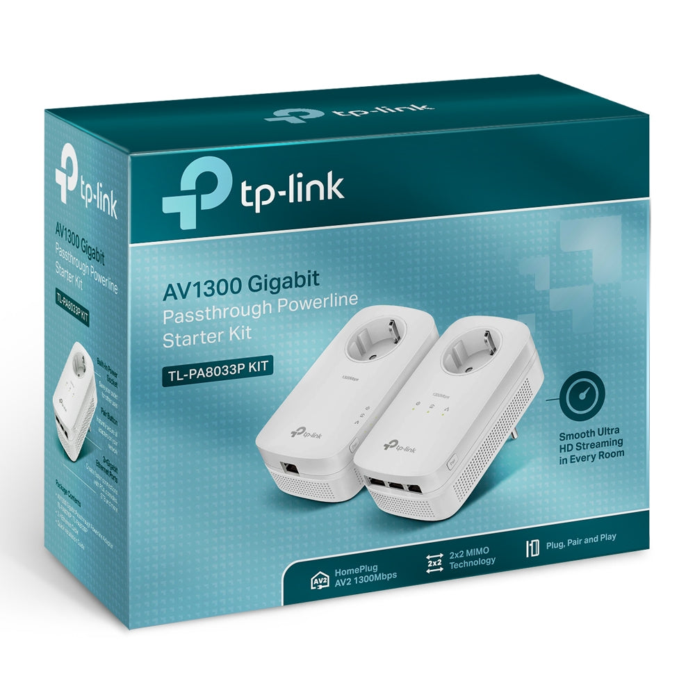 TP-LINK TL-PA8033P KIT PowerLine network adapter 1300 Mbit/s Ethernet LAN White 2