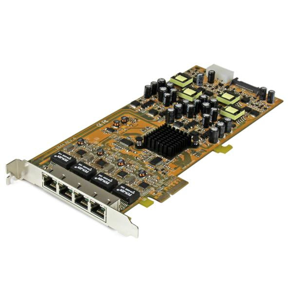 StarTech.com 4 Port Gigabit Power over Ethernet PCIe Network Card - PSE / PoE PCI Network Adapter