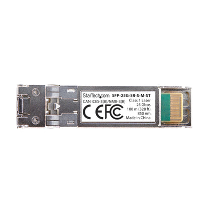StarTech.com MSA-Compliant SFP-25G-SR-S SFP28 Module, 25Gbps Multimode Fiber (MMF), 100m (328ft), LC Connector, 850nm Networking