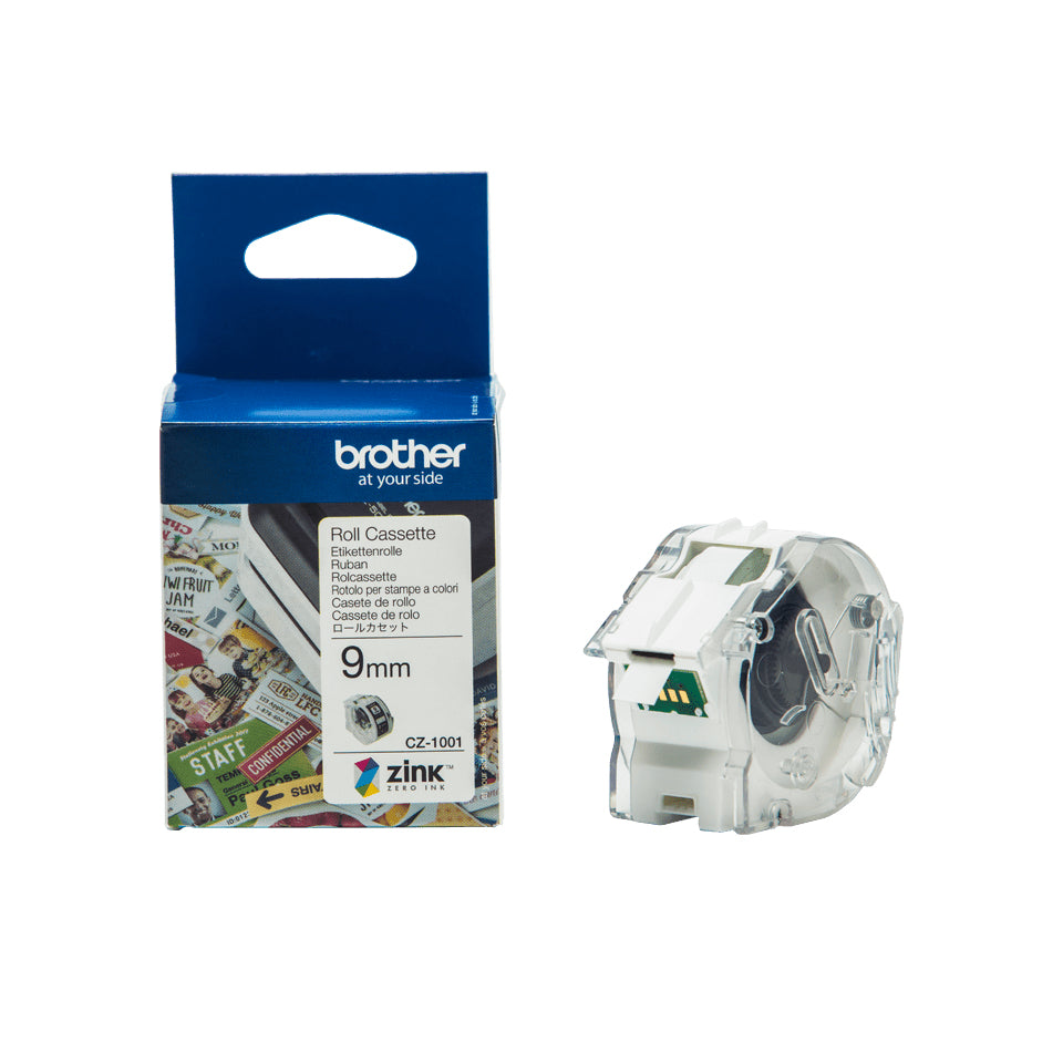 Brother CZ-1001 DirectLabel-etikettes 9mm x 5m for Brother VC 500 Labels