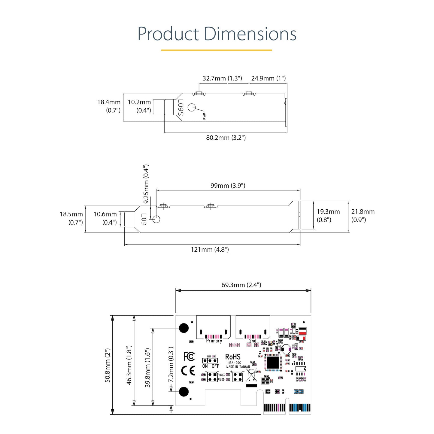 StarTech.com SATA PCIe Card - 2 Port PCIe SATA Expansion Card - 6Gbps - Full/Low Hub (2P6GR)