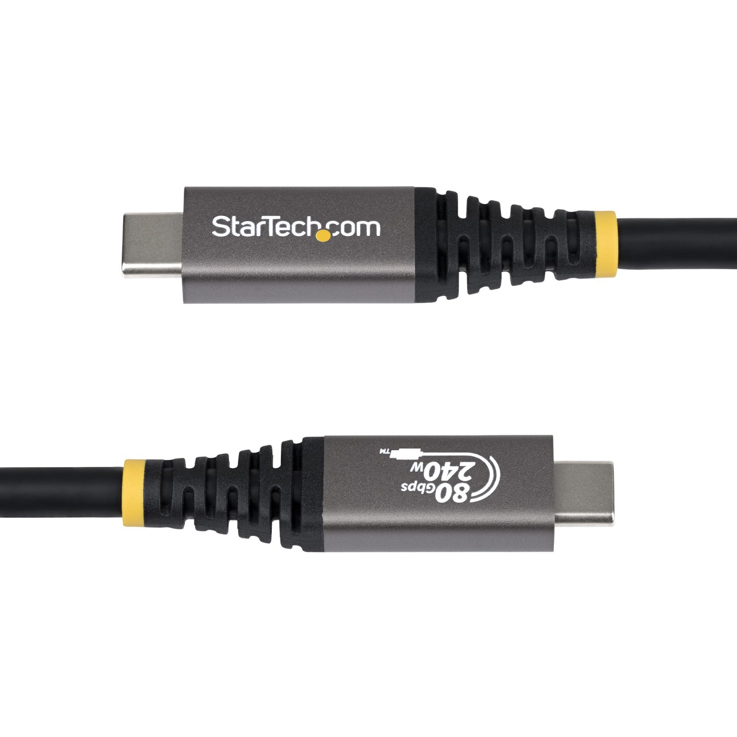 StarTech.com 1.5m (5ft) USB4 Cable, 80Gbps, USB-IF Certified USB-C Cable, 240W PD (Black)