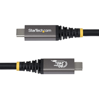 StarTech.com 1.5m (5ft) USB4 Cable, 80Gbps, USB-IF Certified USB-C Cable, 240W PD (Black)