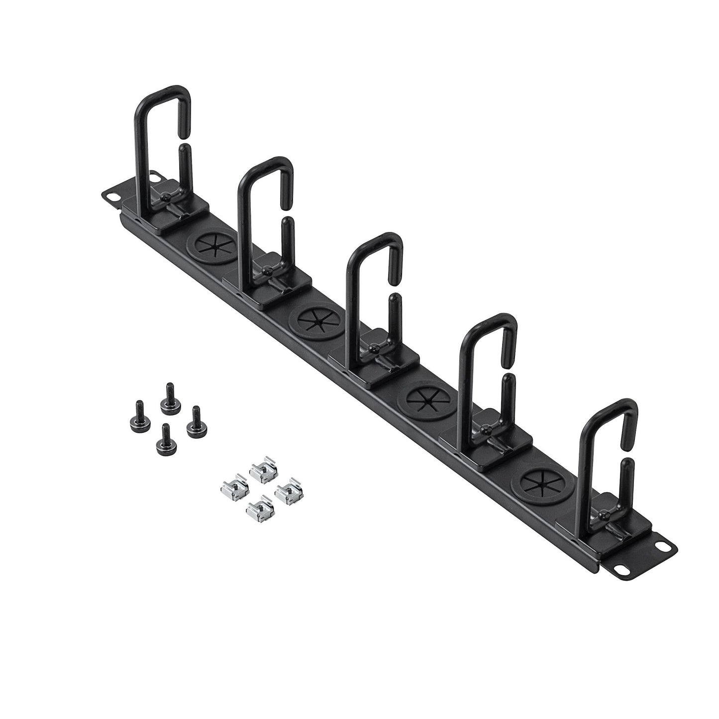 StarTech.com 1U 19" Cable Management Organizer - D Ring Hook Network/Server Rack
